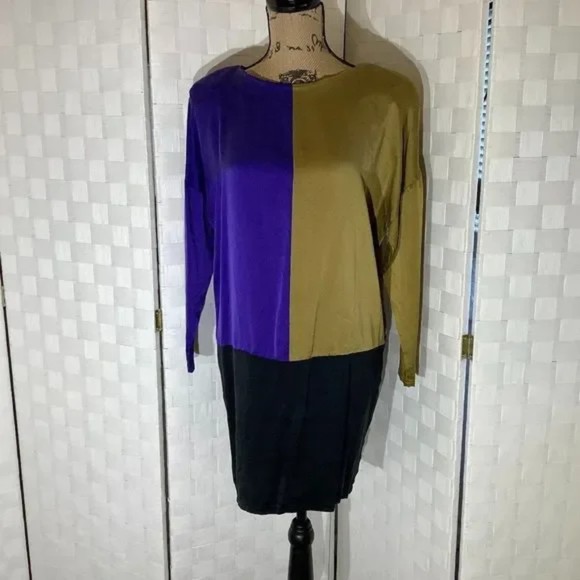 Donating June 1st Retro Mary Jo Bruno silk mini dress size 4 - Picture 10 of 10